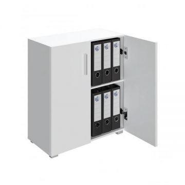 Dulap multifunctional cu usi Vela, 2 compartimente, Alb - Caerus Capital