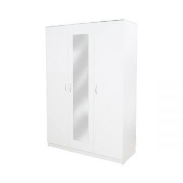 Dulap Soft 3 usi cu oglinda, alb, 135 x 200 x 53 cm Dulap Soft 3 usi cu oglinda, alb, 135 x 200 x 53 cm