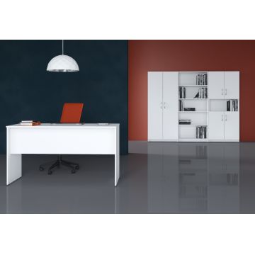 Biblioteca Office Semba Alb, 2100 x 350 x 1960 mm