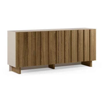 Comodă crem/în culoare naturală din lemn de pin 180x78x43 cm Marlo – Marckeric