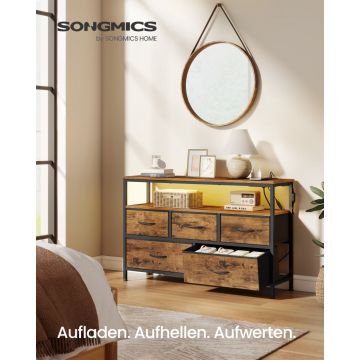 Comoda cu sertare, Flora, Maro, 30x30x68.1 cm