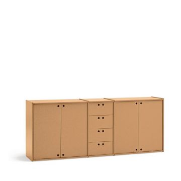 Comodă în culoare naturală 197x80x40 cm Wally – Teulat