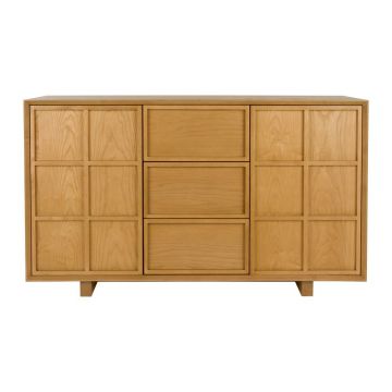 Comodă în culoare naturală din lemn de frasin 120x70x45 cm Raster – Zuiver