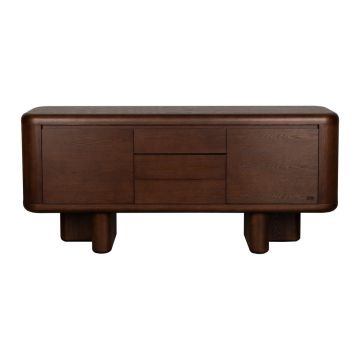 Comodă în culoare naturală închisă cu aspect de lemn de frasin 160x72x40 cm Herman – Dutchbone