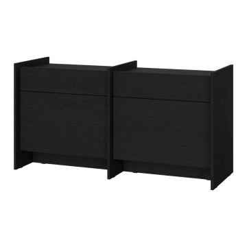 Comodă neagră 146x76x51 cm Hido – noo.ma