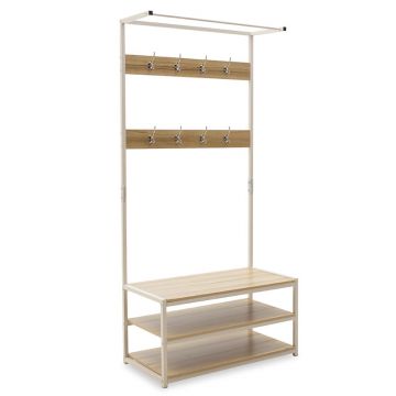 Cuier Intrare Ralph Maple, Alb, 80x40x170 cm