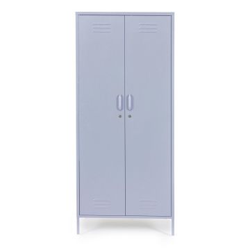 Dulap albastru deschis din metal cu încuietoare 80x185x50 cm Cambridge – Yes Everyday