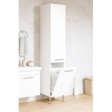 Dulap baie seria 016, 2 usi, alb, 35x35.7x180 cm