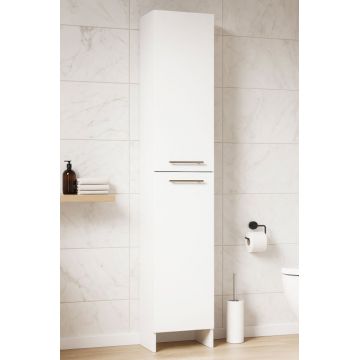 Dulap baie seria 017, 2 usi, alb, 35x31.6x170 cm