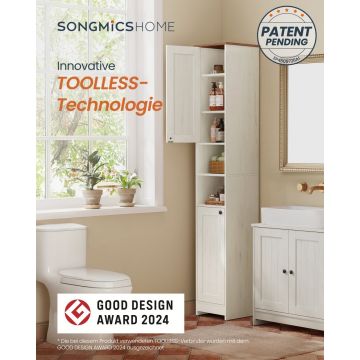 Dulap baie soldat, Marco, Alb, 30x30x170 cm