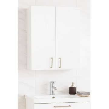 Dulap baie suspendat PROFI, 2 usi, alb, 55x21.5x68 cm