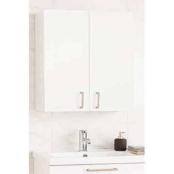Dulap baie suspendat PROFI, 2 usi, alb, 65x21.5x68 cm