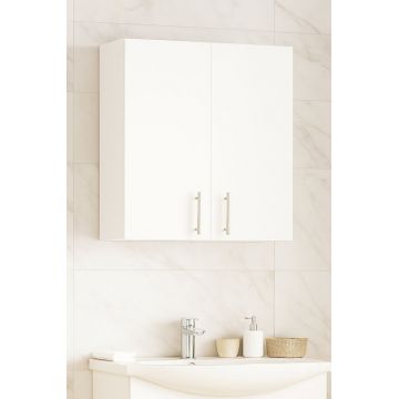 Dulap baie suspendat VERONA, front MDF, 2 usi, alb, 70x21.5x68 cm