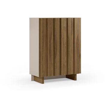 Dulap crem/în culoare naturală din lemn de pin 90x120x43 cm Marlo – Marckeric