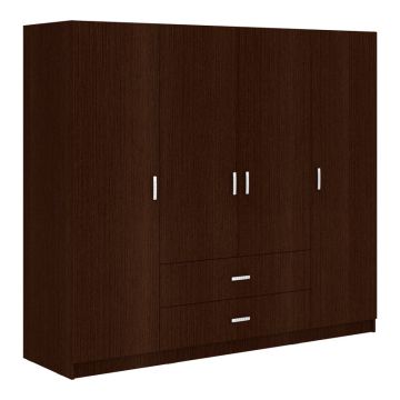 Dulap cu patru uși Royal, Wenge, 200x58x177 cm