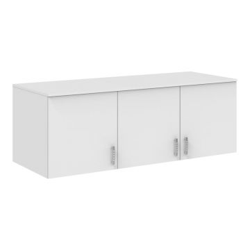 Dulap cu trei uși Royal, Loft, Alb, lemn, 150x58x53 cm