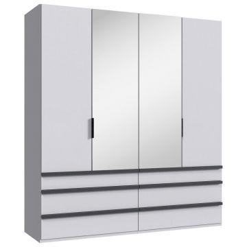 Dulap Cu Uși Pliabile, 200/216/58 cm, alb