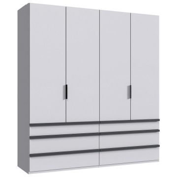 Dulap Cu Uși Pliabile, 200/216/58 cm, alb