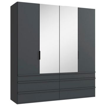 Dulap Cu Uși Pliabile, 200/216/58 cm, grafit