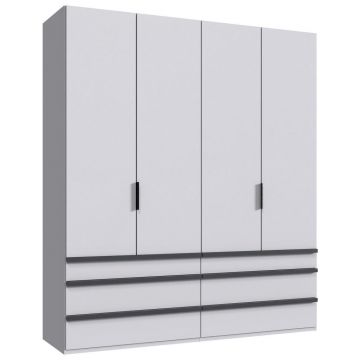 Dulap Cu Uși Pliabile, 200/236/58 cm, alb