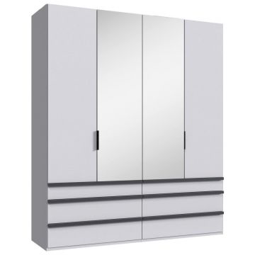 Dulap Cu Uși Pliabile, 200/236/58 cm, alb