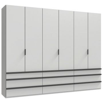 Dulap Cu Uși Pliabile, 300/216/58 cm, alb