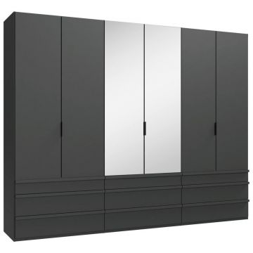 Dulap Cu Uși Pliabile, 300/216/58 cm, grafit