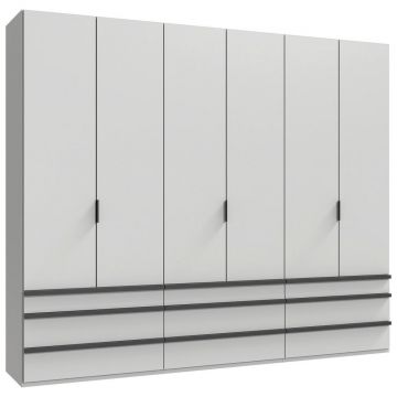 Dulap Cu Uși Pliabile, 300/236/58 cm, alb