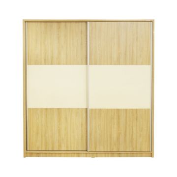 Dulap cu usi culisante Milano, 206 x 220 x 60 cm, sonoma cu vanilie