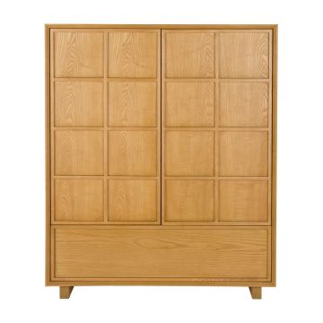 Dulap în culoare naturală din lemn de frasin 100x120x45 cm Raster – Zuiver