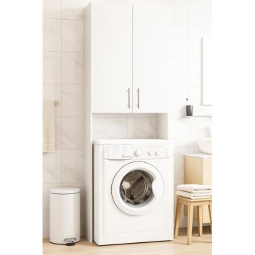 Dulap masina de spalat, 2 usi, alb, 64x30x195 cm