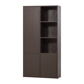 Dulap modular maro Ã®nchis din lemn de pin 108x215 cm Meggy âu0080WOOOD