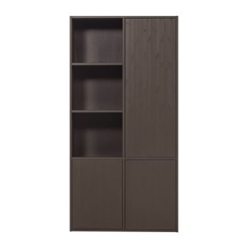 Dulap modular maro Ã®nchis din lemn de pin 108x215 cm Meggy âWOOOD