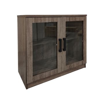 Dulap pentru pantofi cu functie de depozitare Sapato, Lemn stejar, 80x40x80 cm
