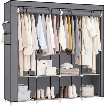 Dulap sifonier textil Songmics Gri 170x45x167 cm