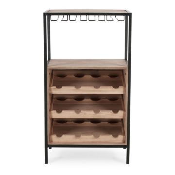 Dulap vinotecă în culoare naturală număr de sticle 12, 51x91x30 cm Isaac – Yes Everyday
