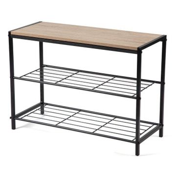 Pantofar negru din oÈu009Bel 63x44x30 cm Asten âu0080Bonami Essentials