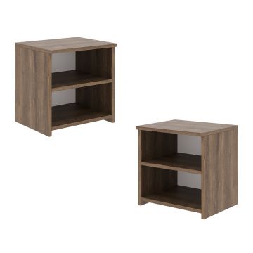 Set 2 Noptiere Alma, O Polita, Stejar Bronz, 40 x 33 x 40 cm