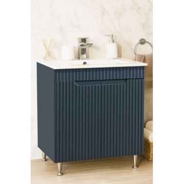 Set Baza front MDF si Lavoar seria 033, montat, 70 cm, antracit