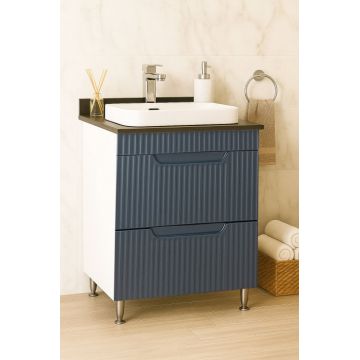 Set Baza front MDF si Lavoar seria 633, cu sertare, 60 cm, antracit