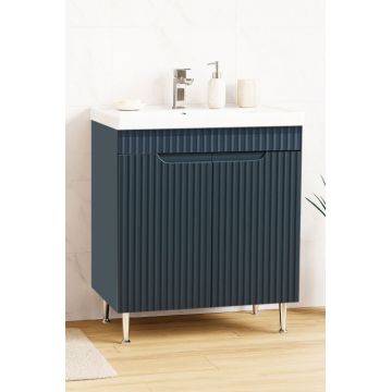 Set Baza front MDF si Lavoar seria 733, montat, 70 cm, antracit