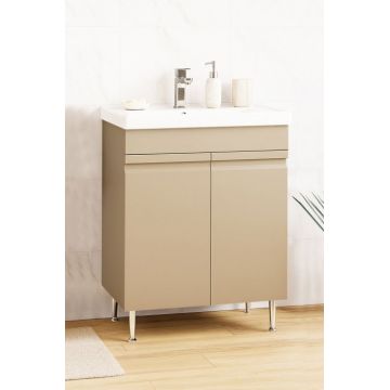 Set Baza front MDF si Lavoar seria 786, montat, 60 cm, cappuccino