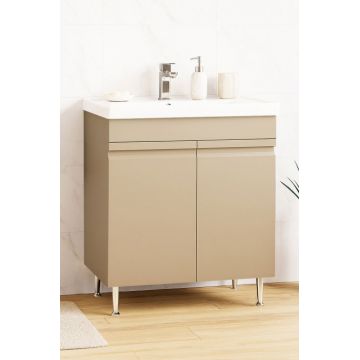 Set Baza front MDF si Lavoar seria 786, montat, 70 cm, cappuccino