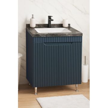 Set Baza front MDF si Lavoar seria 833, montat, 60 cm, antracit