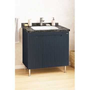 Set Baza front MDF si Lavoar seria 833, montat, 80 cm, antracit