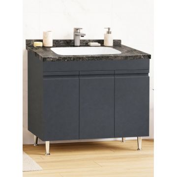 Set Baza front MDF si Lavoar seria 886, montat, 100 cm, antracit