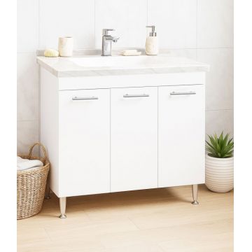 Set Baza si Lavoar seria 867, 80 cm, alb