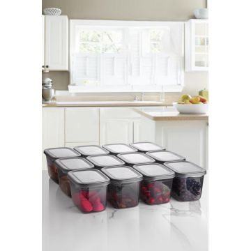 Set cutie de depozitare, Gri, 20x15x20 cm