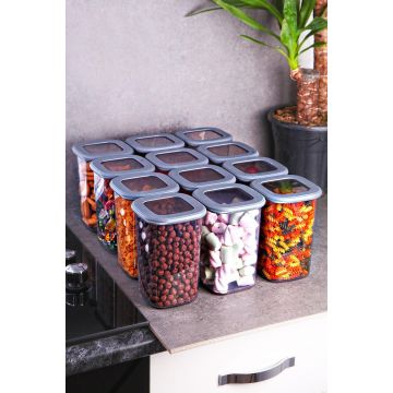 Set cutie de depozitare, Gri, 30x20x45 cm