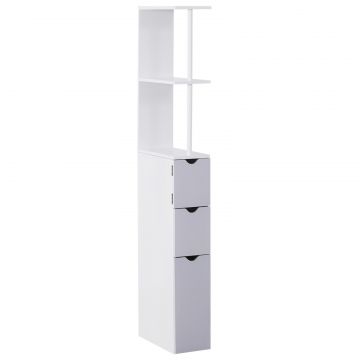 Coloana Baie 15 33 140 cm - Alb  Gri, Spatiu Vertical Compact